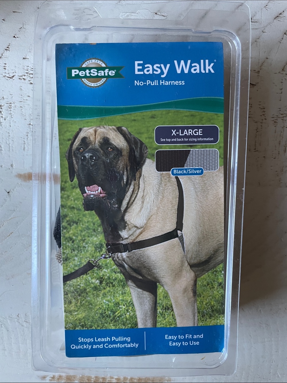 PetSafe Easy Walk No-Pull Dog Harness - Black and Silver